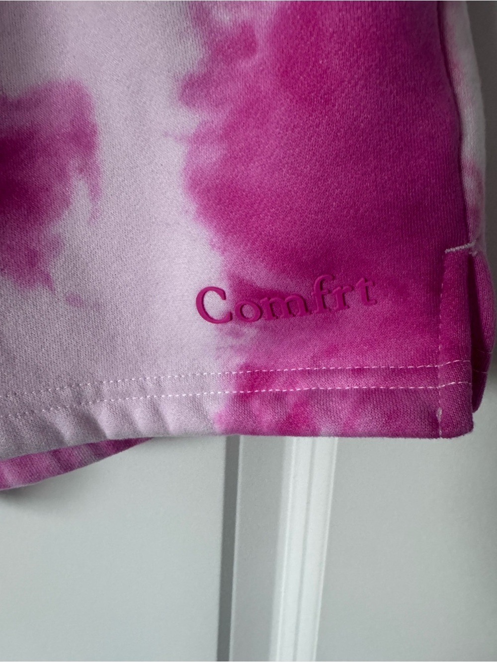 Comfort Colors Pink Tie-Dye Athletic Shorts for Women - Picture 2 of 4